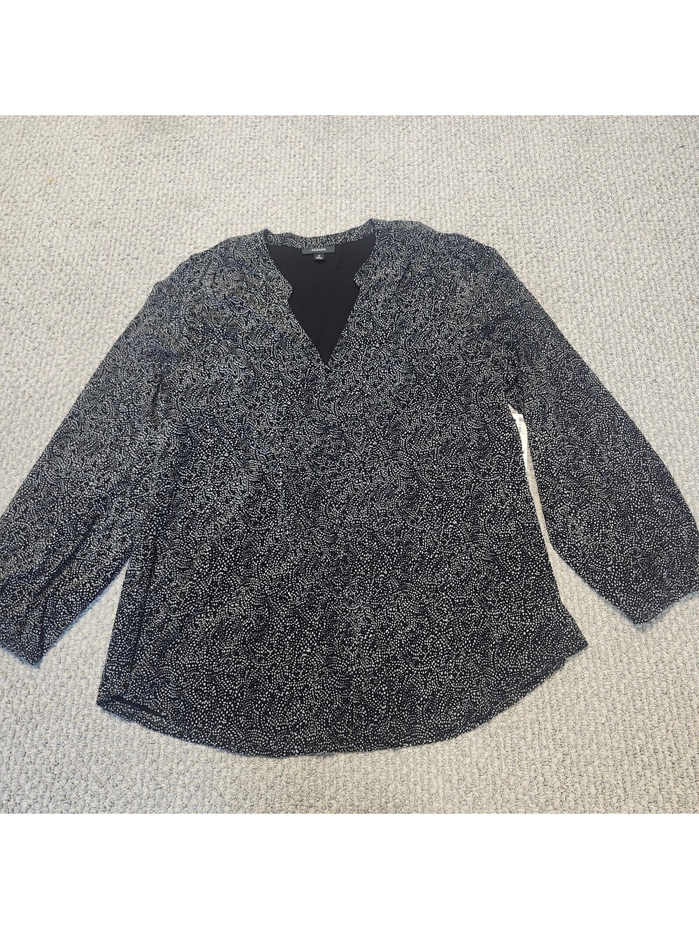 Alfani Plus Size 3X Black and White Patterned Blouse NWT